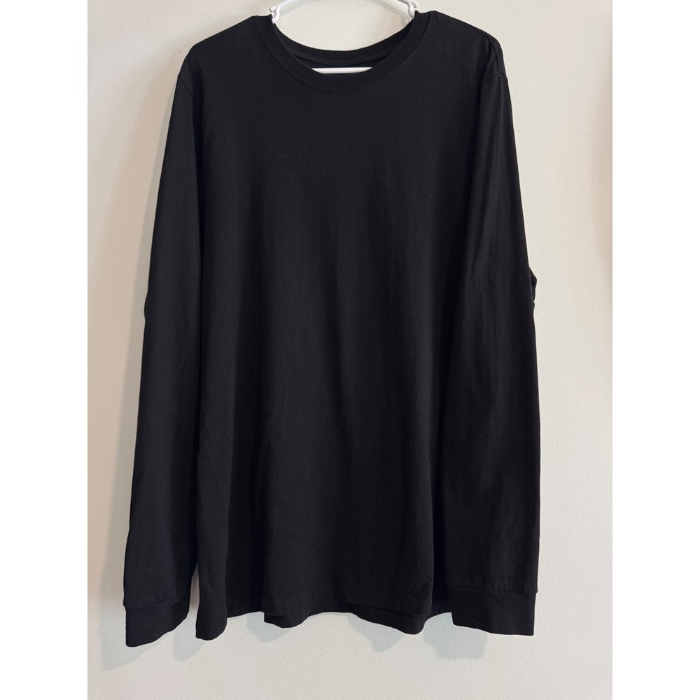 Gap Everyday Soft Long Sleeve Crew Mens XL Black Lounge Basic Streetwear